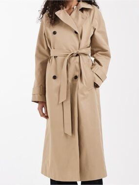 NEW - ASOS Beige Double-Breasted Trench Coat